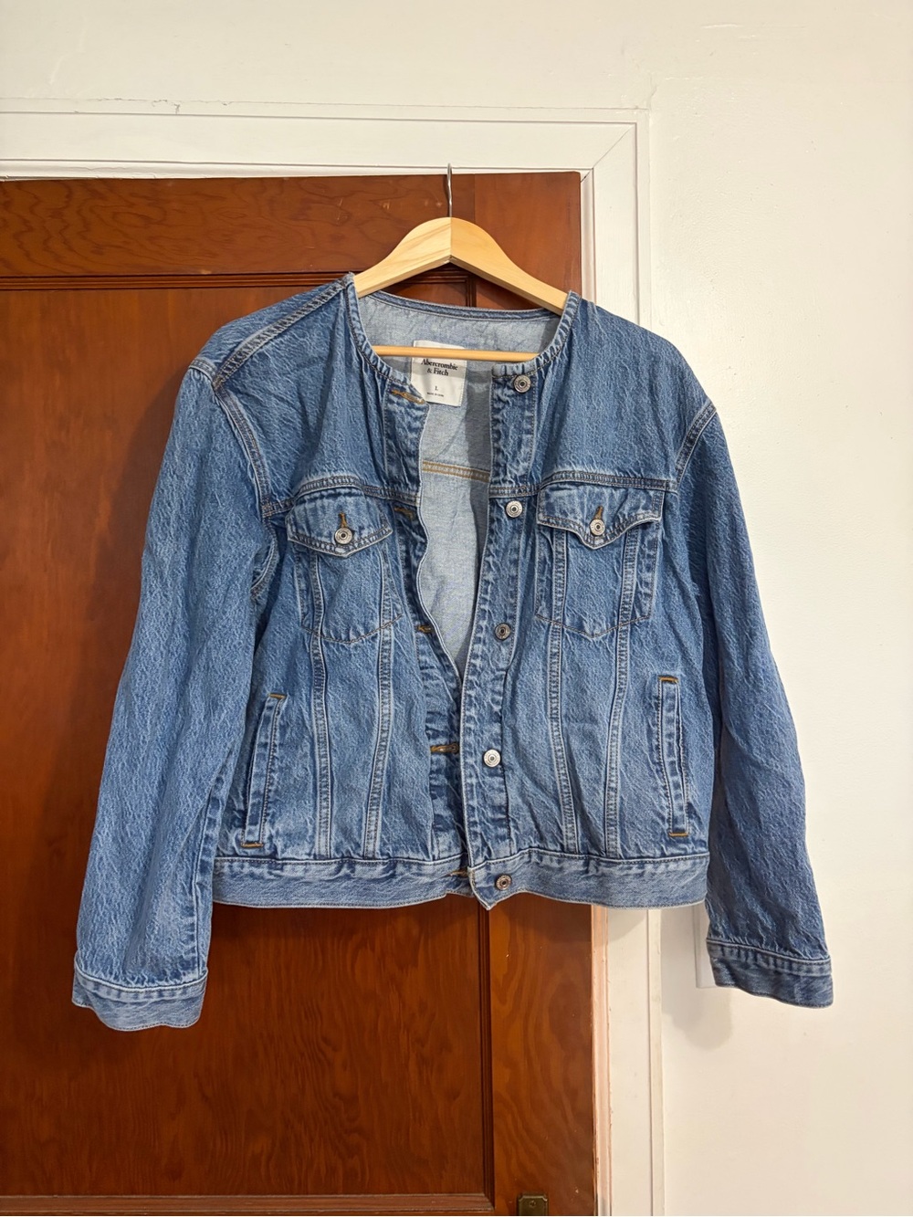 Abercrombie & Fitch Light Blue Denim Jean Jacket